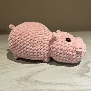 Crochet handmade hippopotamus stuffed animal toy NOT FOR CHILDREN UNDER 10